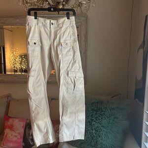 Hollister Cream Cargo Pants